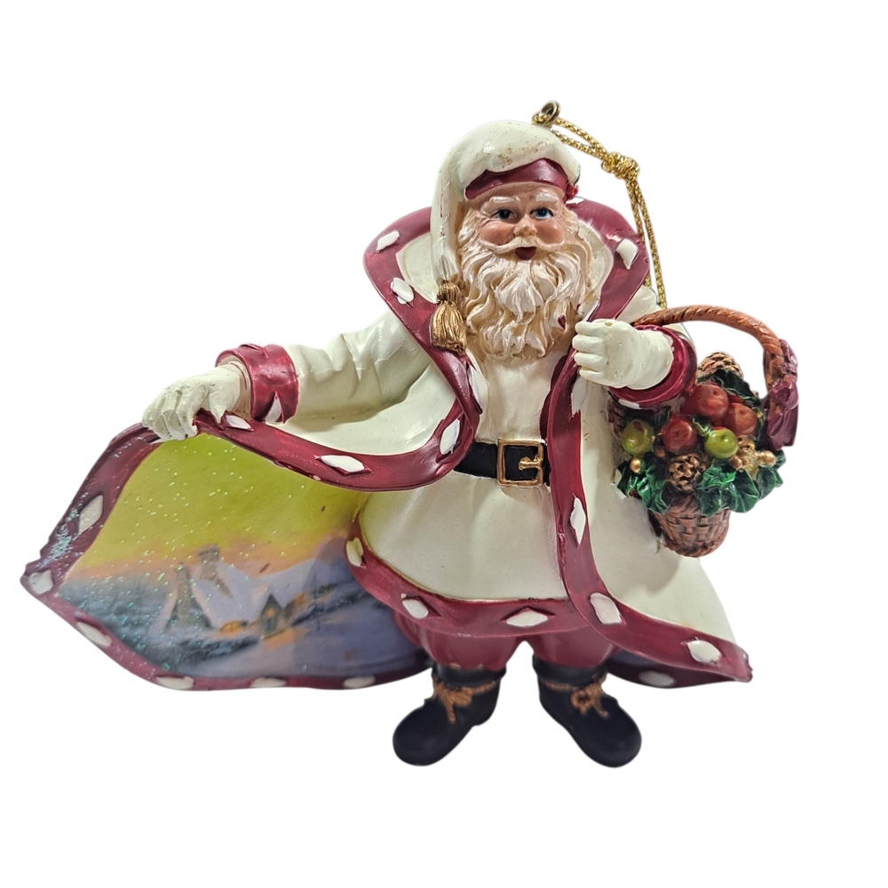 Vintage Ashton Drake Thomas Kinkade The Radiant Joy Of Home Santa Ornament 2004
